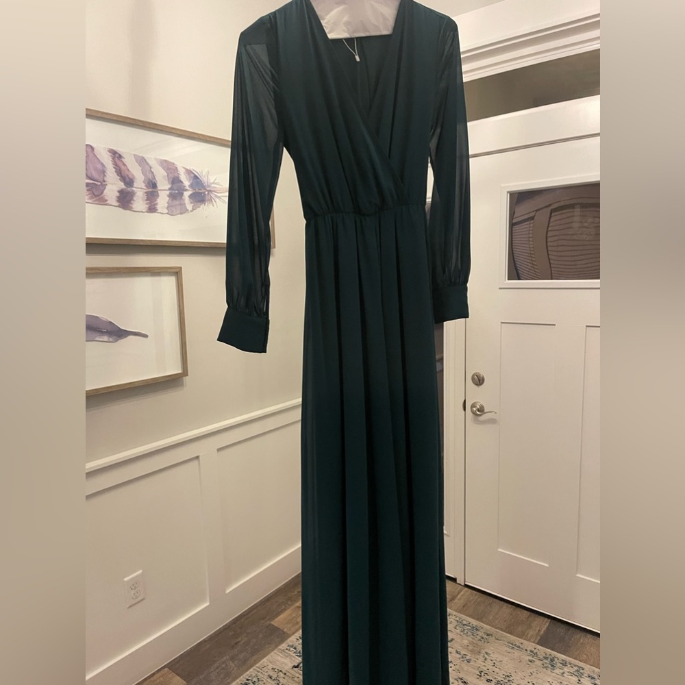 Green maxi dress
